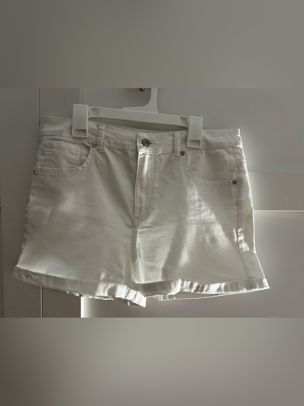 White Denim Shorts